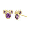 Thumbnail Image 0 of Child's Purple Cubic Zirconia ©Disney Minnie Mouse Stud Earrings in 10K Gold