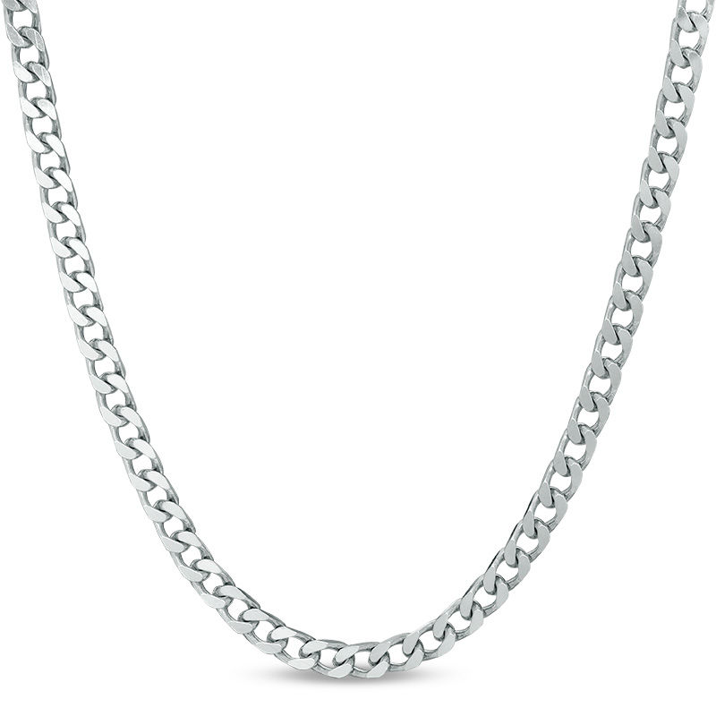 120 Gauge Curb Chain Necklace in Sterling Silver - 24"