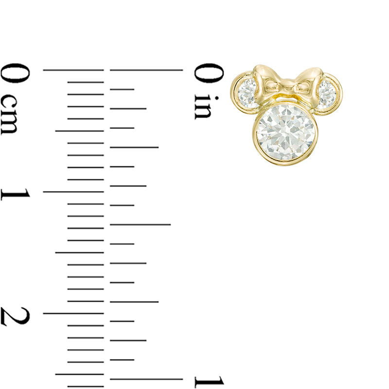 Child's Cubic Zirconia ©Disney Minnie Mouse Stud Earrings in 10K Gold