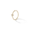 Thumbnail Image 0 of 14K Solid Gold Diamond Accent Solitaire Nose Hoop - 20G 5/16"