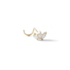 Thumbnail Image 0 of 14K Semi-Solid Gold CZ Marquise Floral Screw Nose Stud - 22G