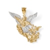 Thumbnail Image 0 of Diamond-Cut Saint Michael Necklace Charm in 10K Solid Two-Tone Gold