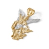 Thumbnail Image 1 of Diamond-Cut Saint Michael Necklace Charm in 10K Solid Two-Tone Gold