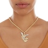 Thumbnail Image 2 of Diamond-Cut Saint Michael Necklace Charm in 10K Solid Two-Tone Gold