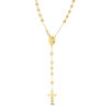 Thumbnail Image 0 of 030 Gauge Diamond-Cut Rosary Bead Necklace in 10K Gold - 26"