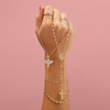 Thumbnail Image 1 of 030 Gauge Diamond-Cut Rosary Bead Necklace in 10K Gold - 26"