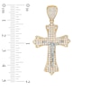 Thumbnail Image 3 of Cubic Zirconia Pavé Crucifix Necklace Charm in 10K Two-Tone Gold