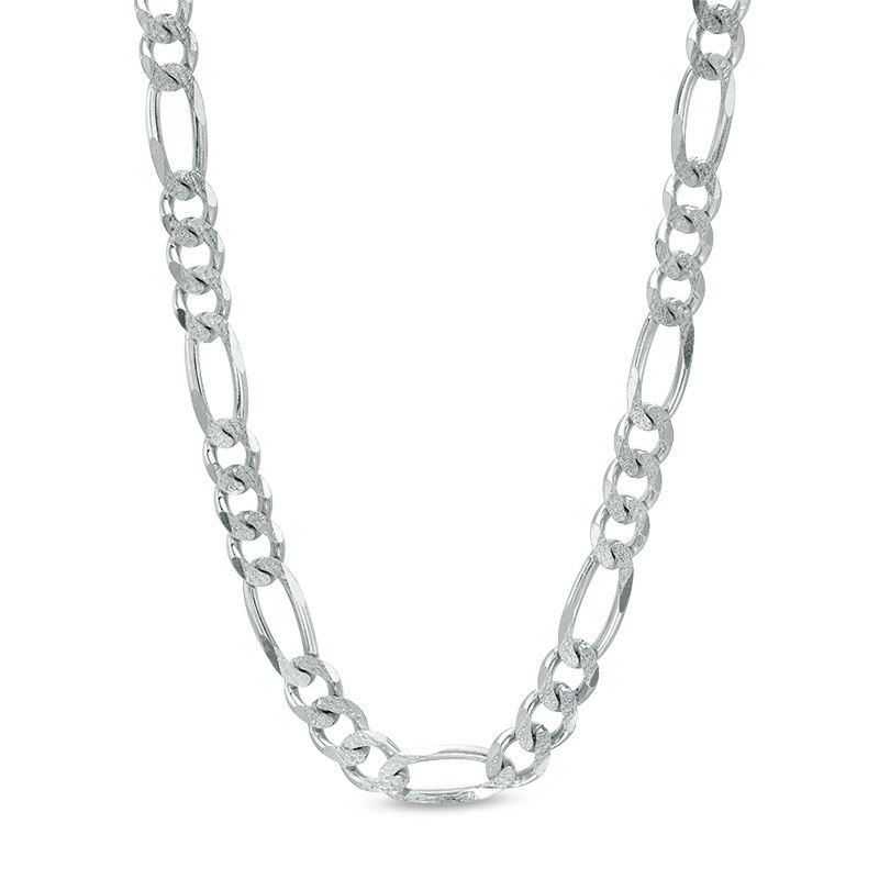180 Gauge Figaro Chain Necklace in Sterling Silver - 30"