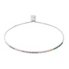 Thumbnail Image 0 of Multi-Color Cubic Zirconia Bolo Bracelet in Sterling Silver - 9.5"