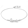 Thumbnail Image 0 of Diamond Accent Lowercase "love" Bolo Bracelet in Sterling Silver - 9.5"