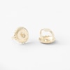 Thumbnail Image 1 of 1/8 CT. T.W. Square Composite Diamond Pavé Concave Border Stud Earrings in 10K Gold