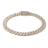 Thumbnail Image 0 of 1 CT. T.W. Diamond Pavé Curb Link Bracelet in Sterling Silver with 14K Gold Plate - 8.75"