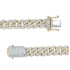 Thumbnail Image 4 of 1 CT. T.W. Diamond Pavé Curb Link Bracelet in Sterling Silver with 14K Gold Plate - 8.75"