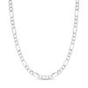 Thumbnail Image 0 of 080 Gauge Bevelled Figaro Chain Necklace in 10K Hollow White Gold - 18"