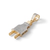 Thumbnail Image 1 of 1/5 CT. T.W. Diamond Electrical Plug Necklace Charm in 10K Gold