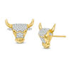 Thumbnail Image 0 of 1/5 CT. T.W. Diamond Raging Bull Stud Earrings in 10K Gold