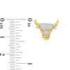 Thumbnail Image 1 of 1/5 CT. T.W. Diamond Raging Bull Stud Earrings in 10K Gold