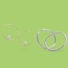 Thumbnail Image 1 of 4 x 55mm Tube Hoop Earrings in Hollow Sterling Silver