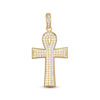 Thumbnail Image 0 of Cubic Zirconia Ankh Cross Necklace Charm in 10K Gold