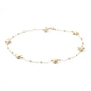 Thumbnail Image 0 of Puff Star and Bead Station Anklet in 10K Solid Gold - 10"