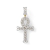 Thumbnail Image 0 of 1/2 CT. T.W. Diamond Interlocking Ovals Ankh Cross Necklace Charm in 10K Gold