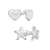 Thumbnail Image 0 of Heart and Star Stud Earrings Set in Sterling Silver