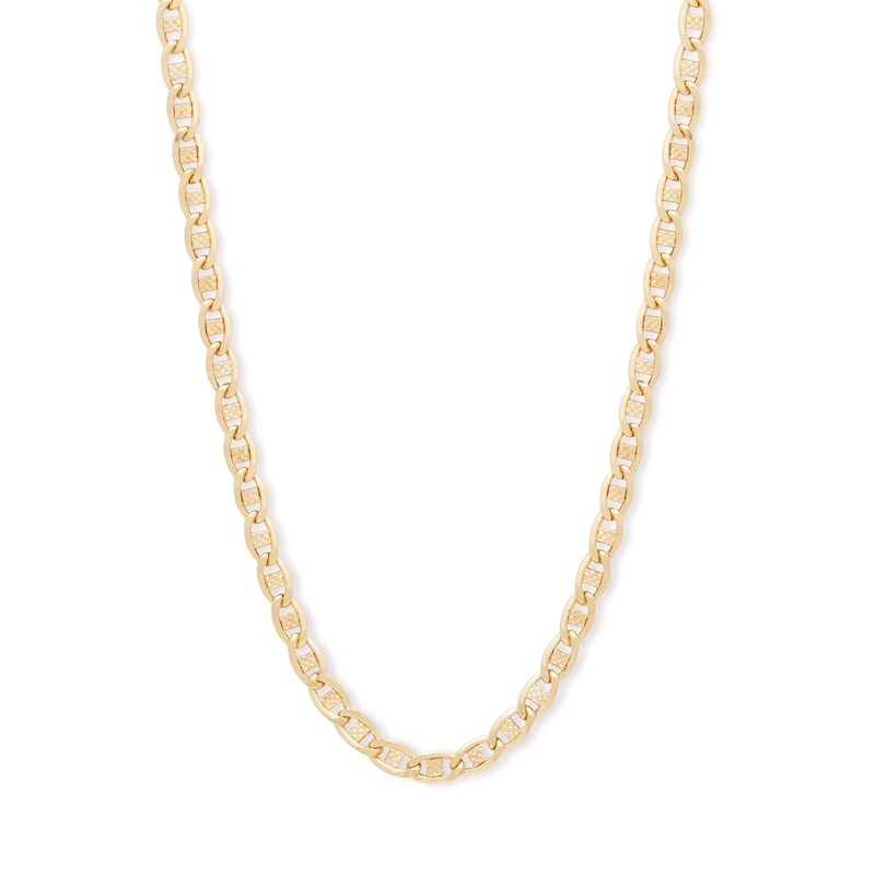 Made in Italy 075 Gauge Diamond-Cut Mariner Chain Necklace in 10K Hollow Gold - 20"
