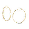 Thumbnail Image 0 of 10K Gold Bonded Sterling Silver Loose Braid Hoops - Made in Italy