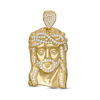 Thumbnail Image 0 of Cubic Zirconia Jesus Head Necklace Charm in 10K Gold