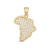 Thumbnail Image 0 of Cubic Zirconia Pavé Africa Necklace Charm in 10K Gold