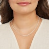 Thumbnail Image 2 of Made in Italy Oval Cubic Zirconia Mesh Chain Necklace in 10K Solid Gold