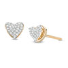 Thumbnail Image 0 of 1/6 CT. T.W. Heart-Shaped Composite Diamond Stud Earrings in 10K Gold