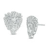 Thumbnail Image 0 of Cubic Zirconia Lion Head Stud Earrings in Sterling Silver