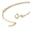Thumbnail Image 1 of Made in Italy Child's Polished Heart Disc Link Bracelet in 10K Gold - 6"