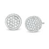 Thumbnail Image 0 of Cubic Zirconia Composite Barrel Stud Earrings in Sterling Silver