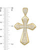 Thumbnail Image 1 of Cubic Zirconia Pointed Cross Necklace Charm in 10K Gold