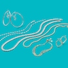 Thumbnail Image 1 of 2 x 50mm Diamond-Cut Cross Dangle Tube Hoop Earrings in Sterling Silver