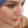 Thumbnail Image 2 of 14K Solid Gold CZ Marquise Solitaire Nose Ring - 20G 5/16"