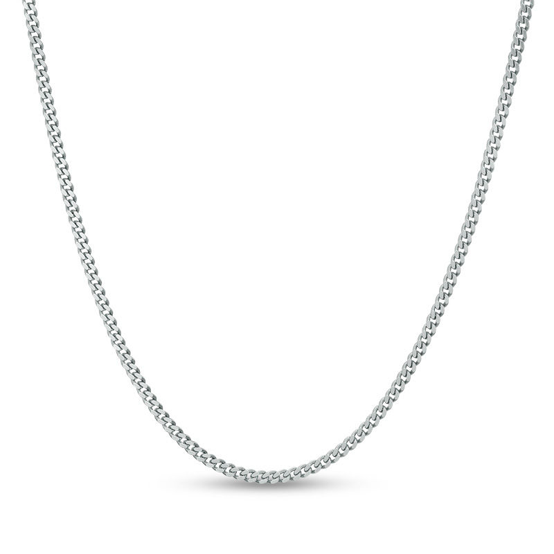 Made in Italy 060 Gauge Curb Chain Necklace in Sterling Silver - 26"
