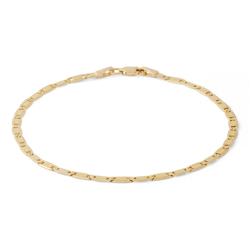 060 Gauge Valentino Chain Bracelet in 10K Hollow Gold - 7.5"