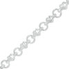 Thumbnail Image 0 of Child's Alternating Puff Heart and Circle Link Stampato Bracelet in Sterling Silver - 6"