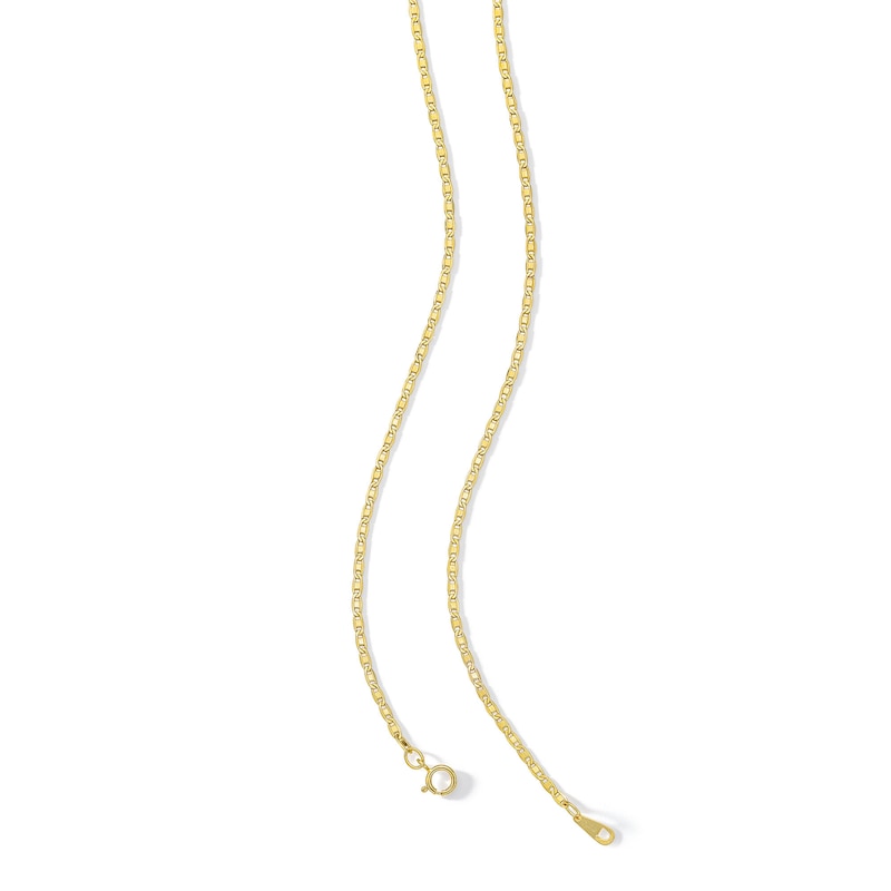 040 Gauge Diamond-Cut Valentino Chain Necklace in 14K Hollow Gold - 18"