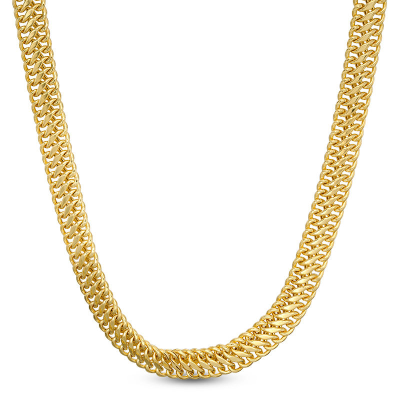 100 Gauge Sedusa Link Chain Necklace in 10K Gold Bonded Sterling Silver - 18"