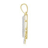 Thumbnail Image 2 of 1/4 CT. T.W. Diamond Beaded Dripping "A" Initial Necklace Charm in 10K Gold