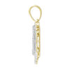 Thumbnail Image 2 of 1/3 CT. T.W. Diamond Beaded Dripping "K" Initial Necklace Charm in 10K Gold