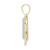 Thumbnail Image 2 of 1/3 CT. T.W. Diamond Beaded Dripping "R" Initial Necklace Charm in 10K Gold