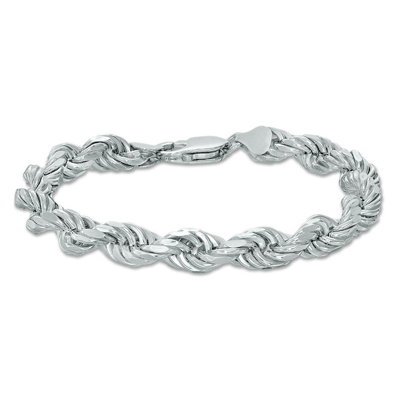 180 Gauge Rope Chain Bracelet in Sterling Silver - 8.5"