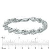 Thumbnail Image 1 of 180 Gauge Rope Chain Bracelet in Sterling Silver - 8.5"