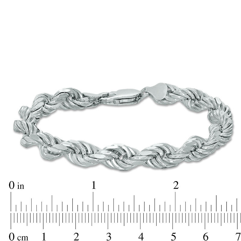 180 Gauge Rope Chain Bracelet in Sterling Silver - 8.5"