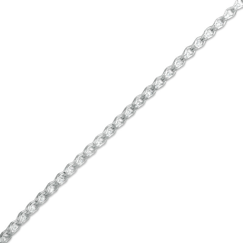 Child's Cubic Zirconia Chain Bracelet in Sterling Silver - 5.5"